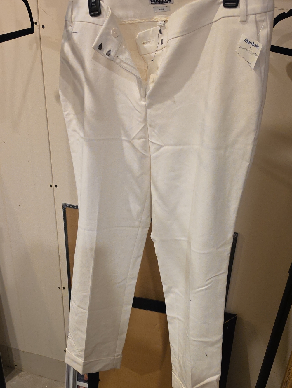 Express Women’s White Dress Pants - Tailored Straight Leg